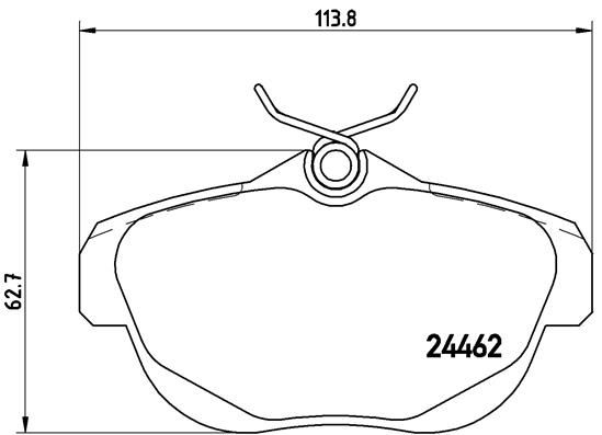 BREMBO Комплект тормозных колодок, дисковый тормоз P 61 087