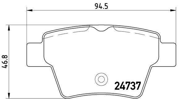 BREMBO Комплект тормозных колодок, дисковый тормоз P 61 100