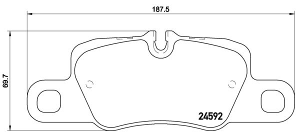 BREMBO Комплект тормозных колодок, дисковый тормоз P 65 024