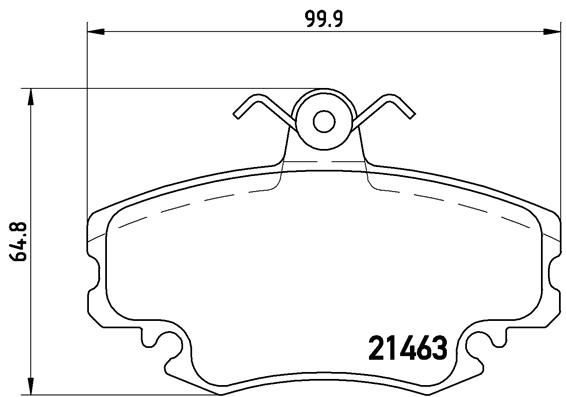 BREMBO Комплект тормозных колодок, дисковый тормоз P 68 008