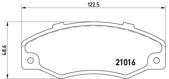 BREMBO Bremžu uzliku kompl., Disku bremzes P 68 016