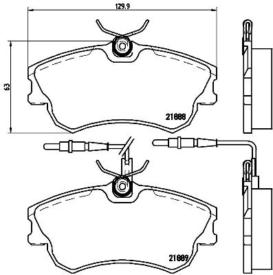 BREMBO Комплект тормозных колодок, дисковый тормоз P 68 023
