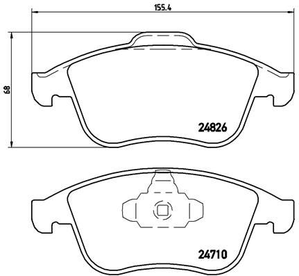 BREMBO Комплект тормозных колодок, дисковый тормоз P 68 052