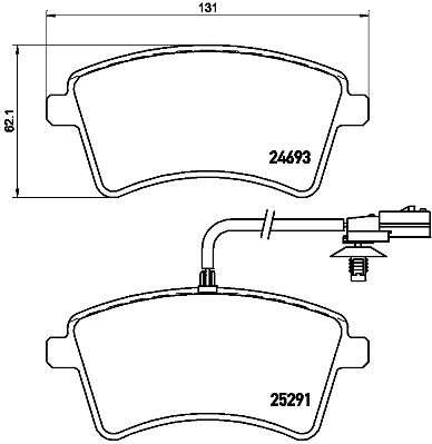 BREMBO Комплект тормозных колодок, дисковый тормоз P 68 058