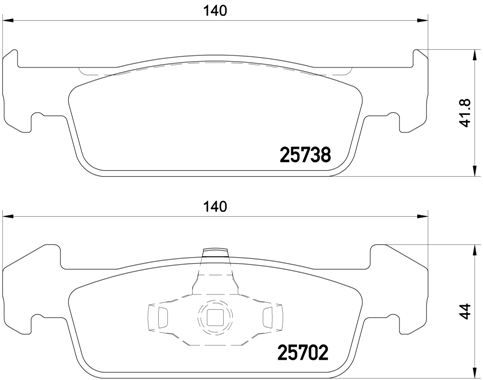 BREMBO Bremžu uzliku kompl., Disku bremzes P 68 060