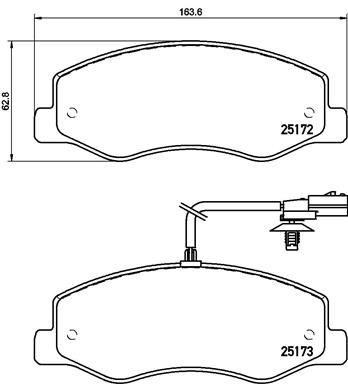 BREMBO Комплект тормозных колодок, дисковый тормоз P 68 061