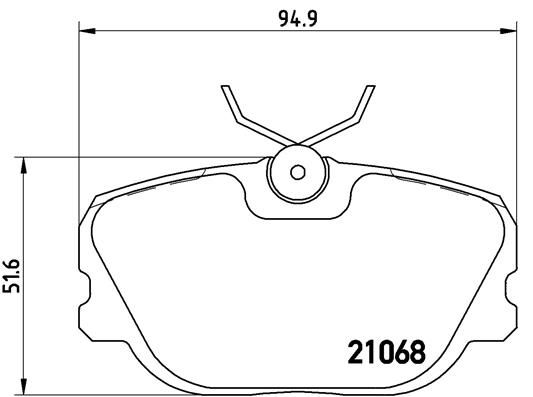 BREMBO Комплект тормозных колодок, дисковый тормоз P 71 004