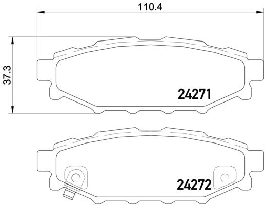 BREMBO Комплект тормозных колодок, дисковый тормоз P 78 020