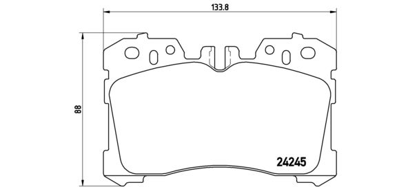 BREMBO Комплект тормозных колодок, дисковый тормоз P 83 077