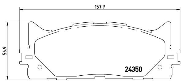 BREMBO Комплект тормозных колодок, дисковый тормоз P 83 117