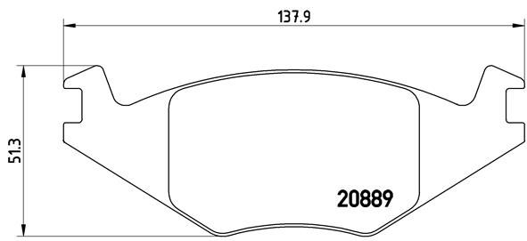 BREMBO Bremžu uzliku kompl., Disku bremzes P 85 019