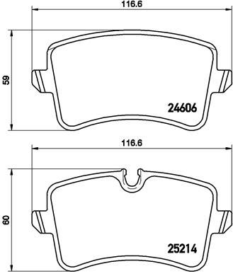 BREMBO Bremžu uzliku kompl., Disku bremzes P 85 117