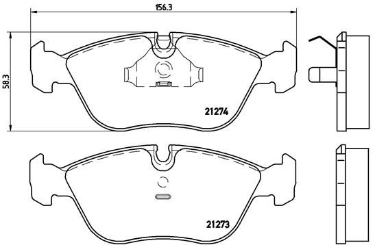 BREMBO Bremžu uzliku kompl., Disku bremzes P 86 013