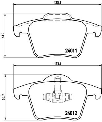 BREMBO Комплект тормозных колодок, дисковый тормоз P 86 019