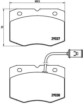 BREMBO Комплект тормозных колодок, дисковый тормоз P A6 014