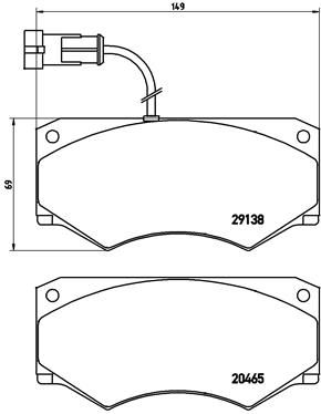 BREMBO Bremžu uzliku kompl., Disku bremzes P A6 016