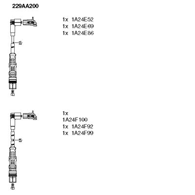 BREMI Комплект проводов зажигания 229AA200