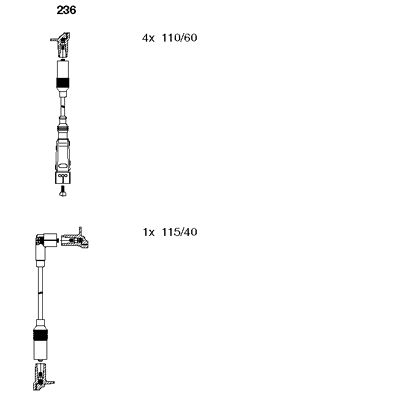 BREMI Augstsprieguma vadu komplekts 236