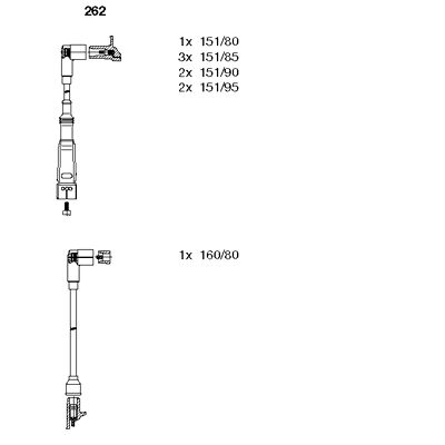 BREMI Augstsprieguma vadu komplekts 262