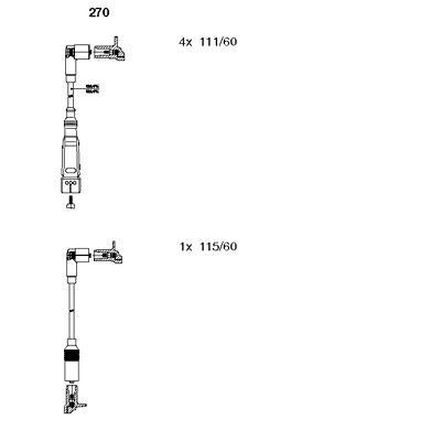 BREMI Augstsprieguma vadu komplekts 270