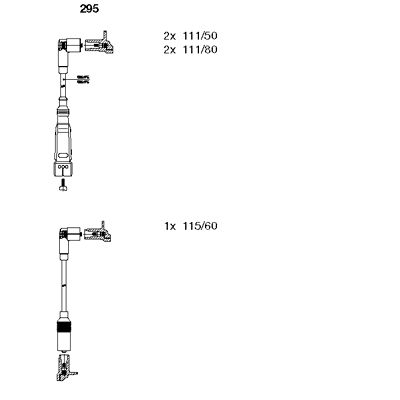 BREMI Augstsprieguma vadu komplekts 295