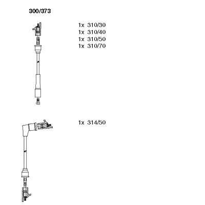 BREMI Комплект проводов зажигания 300/373