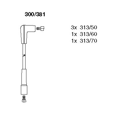 BREMI Комплект проводов зажигания 300/381