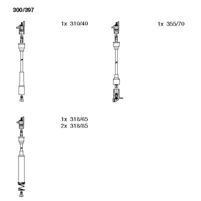 BREMI Комплект проводов зажигания 300/397