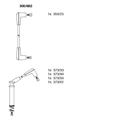 BREMI Augstsprieguma vadu komplekts 300/662