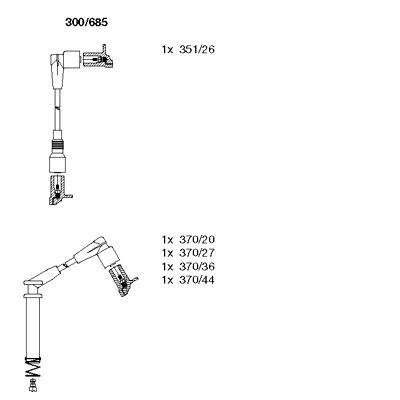 BREMI Augstsprieguma vadu komplekts 300/685