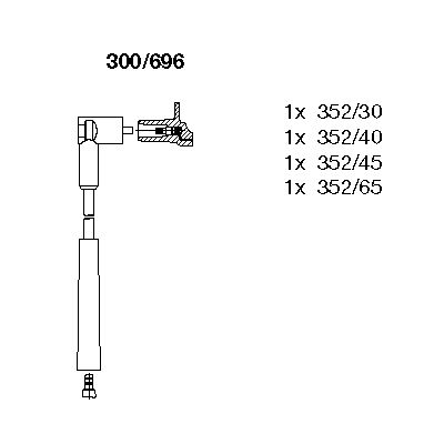 BREMI Комплект проводов зажигания 300/696