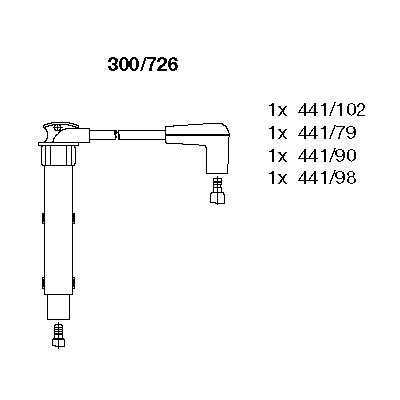 BREMI Augstsprieguma vadu komplekts 300/726