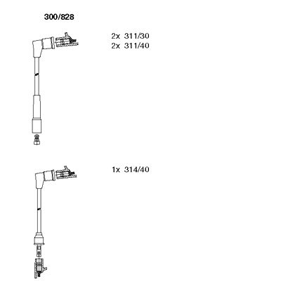 BREMI Комплект проводов зажигания 300/828