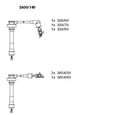 BREMI Комплект проводов зажигания 3A00/149