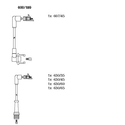BREMI Комплект проводов зажигания 600/189