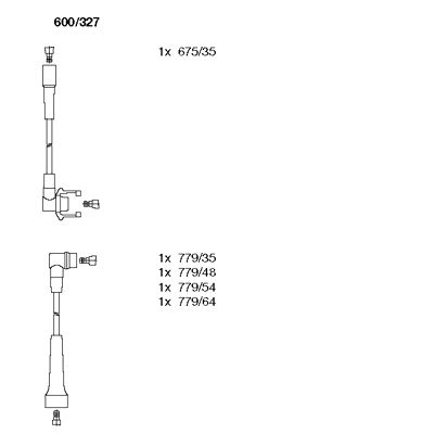 BREMI Комплект проводов зажигания 600/327