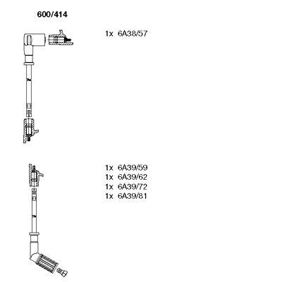 BREMI Комплект проводов зажигания 600/414