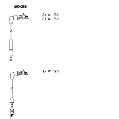 BREMI Комплект проводов зажигания 800/266
