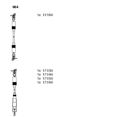 BREMI Комплект проводов зажигания 964