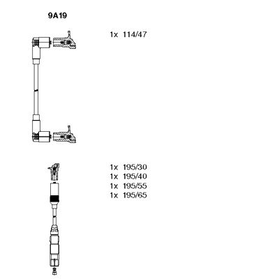 BREMI Augstsprieguma vadu komplekts 9A19