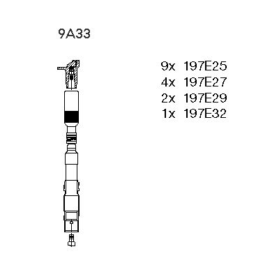 BREMI Комплект проводов зажигания 9A33