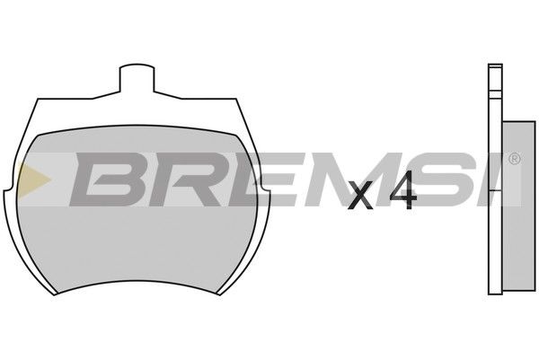 BREMSI Комплект тормозных колодок, дисковый тормоз BP2012