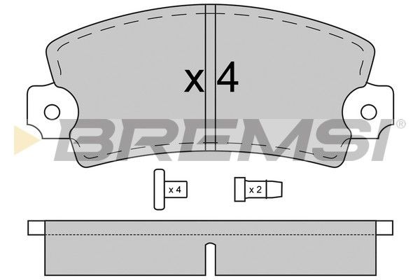 BREMSI Комплект тормозных колодок, дисковый тормоз BP2026