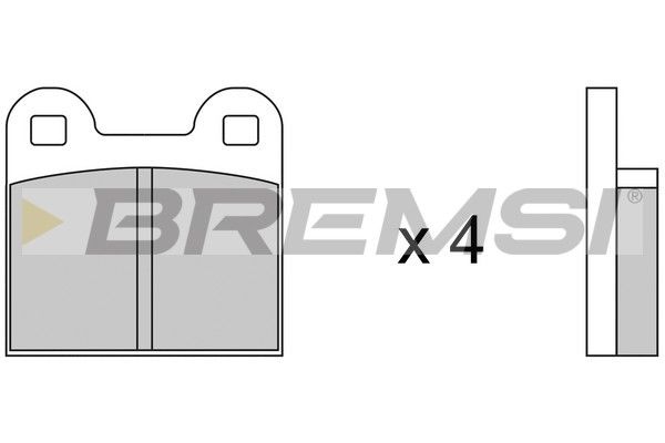 BREMSI Комплект тормозных колодок, дисковый тормоз BP2047
