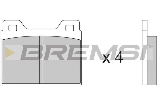 BREMSI Комплект тормозных колодок, дисковый тормоз BP2062