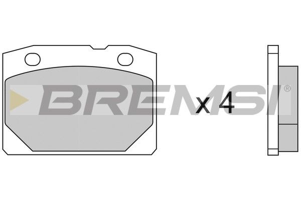 BREMSI Комплект тормозных колодок, дисковый тормоз BP2065