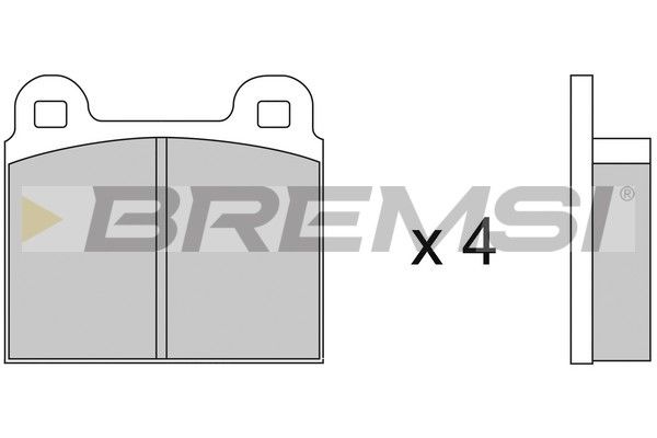 BREMSI Комплект тормозных колодок, дисковый тормоз BP2082