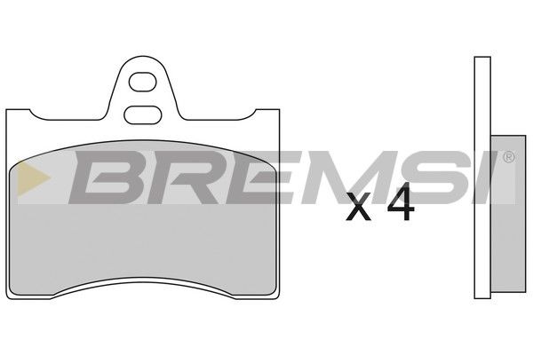 BREMSI Комплект тормозных колодок, дисковый тормоз BP2117