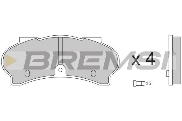 BREMSI Комплект тормозных колодок, дисковый тормоз BP2134