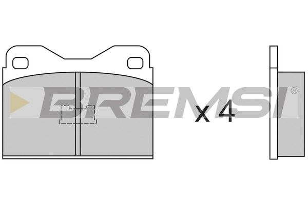 BREMSI Комплект тормозных колодок, дисковый тормоз BP2136